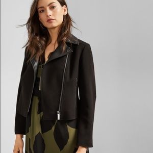 NWT Ted Baker faux leather collar biker jacket (style name is Topas)